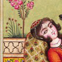 L0033282 Persian woman with an animal